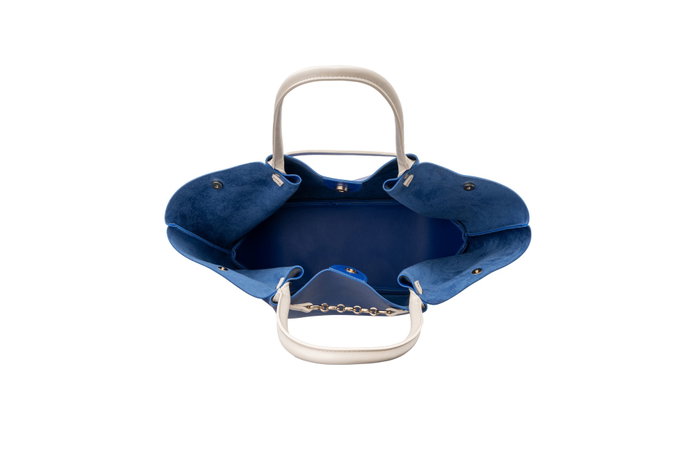 Lucky Bees Bolso Tote Sax Azul y Crema Lucky Bees Bolso Tote Sax Azul y Crema
